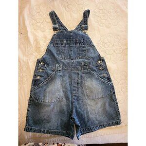Disney Women Denim Jean Bib Overalls Shortalls Loose Retro Style Size Large Flaw